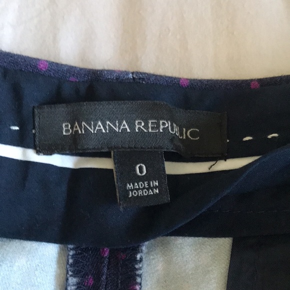 Banana Republic Sloan Pants, Navy blue with pink polka dots - Picture 2 of 5